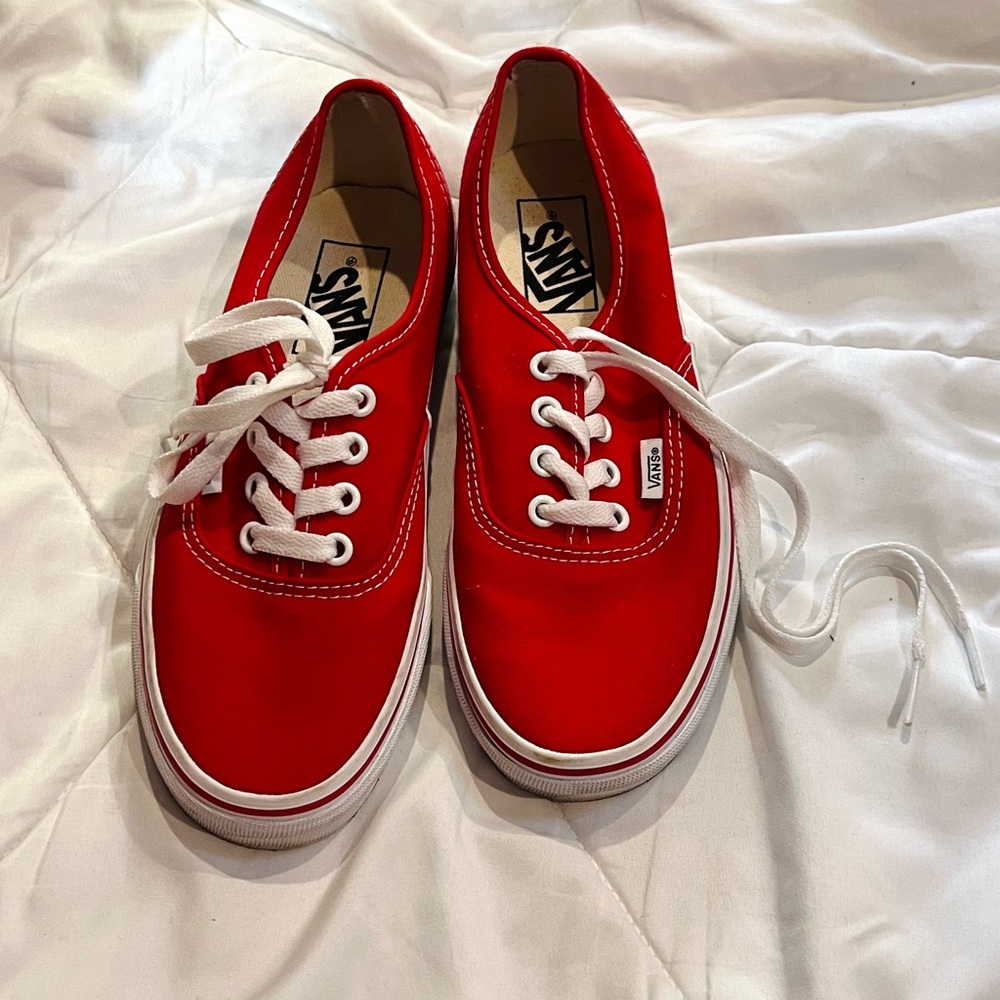 *NEW* Vans Bold Red Canvas Shoes